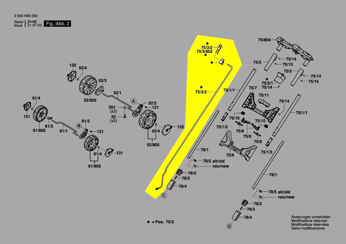 Interrupteur + câble réf. F 016 L90 703 Bosch